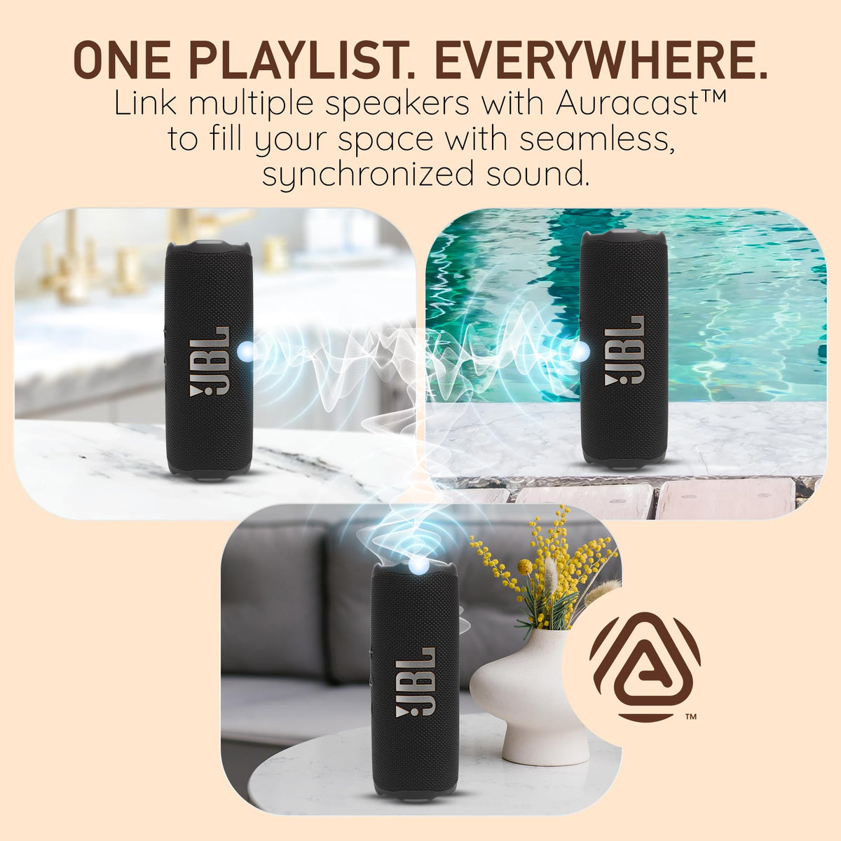 JBL Flip 7 with USB-C for lossless audio playback.