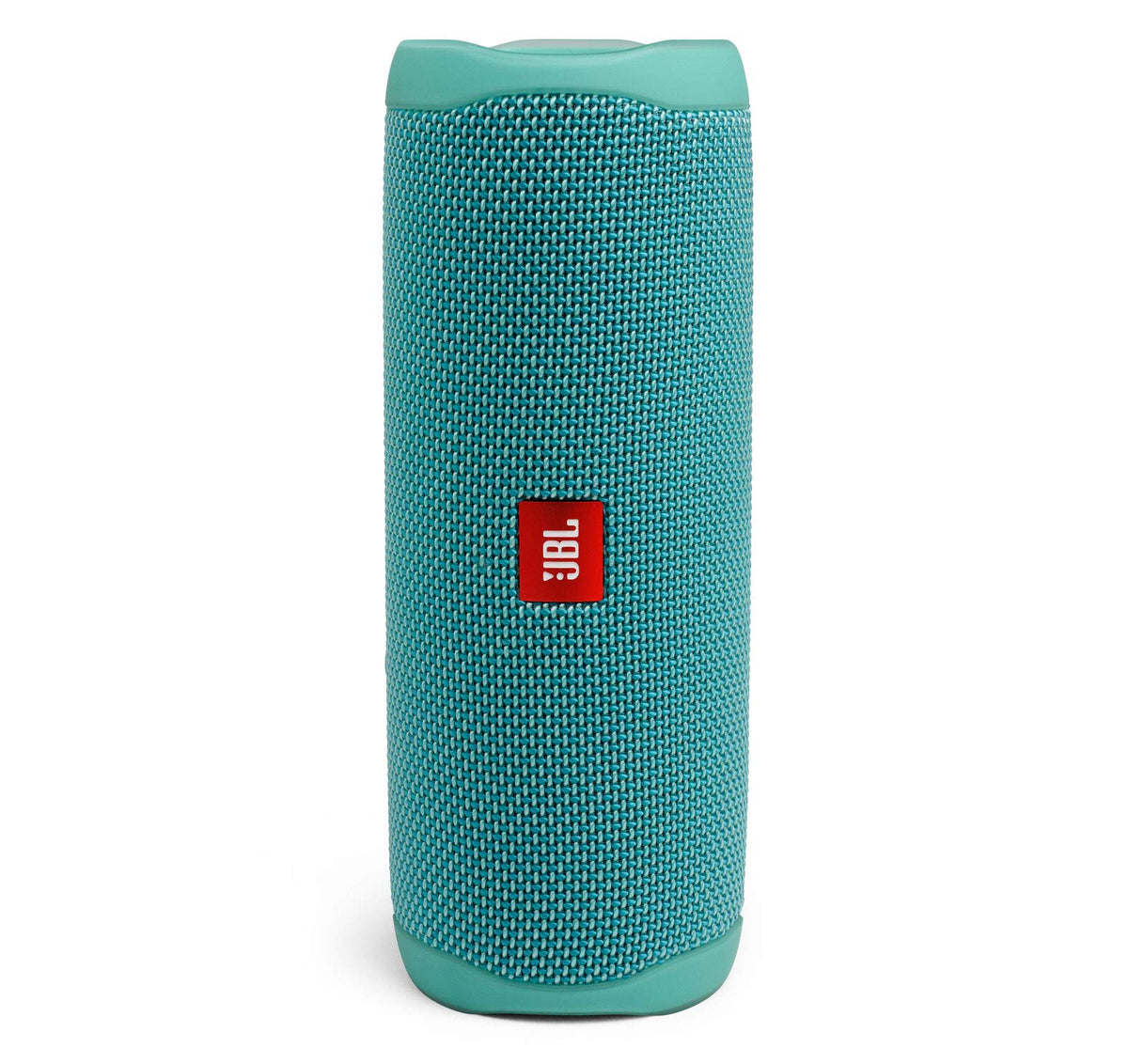 JBL Flip 5 teal buttons closeup enables quick playback control.