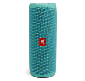 JBL Flip 5 teal buttons closeup enables quick playback control.