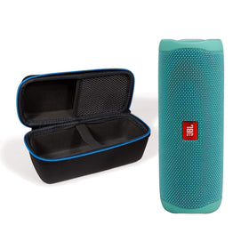 JBL Flip 5 Teal front view highlighting portable design and color