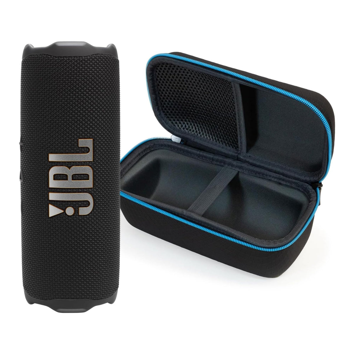 JBL Flip 7 black front view for outdoor listening