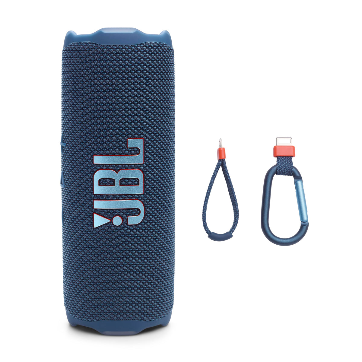 JBL Flip 7 blue front view showing portable design and bold sound on the go