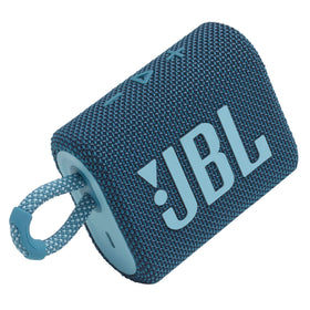 JBL Go 3 front view showing speaker grille and vibrant color for clear sound