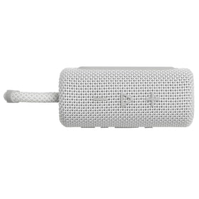 JBL Go 3 clipped to backpack showing on-the-go convenience and ruggedness