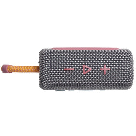 JBL Go 3 attached to backpack for outdoor durability and travel