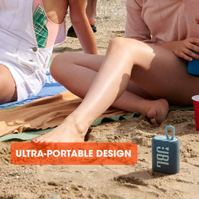 JBL Go 3 fabric texture close-up highlighting durable finish and fashionable look