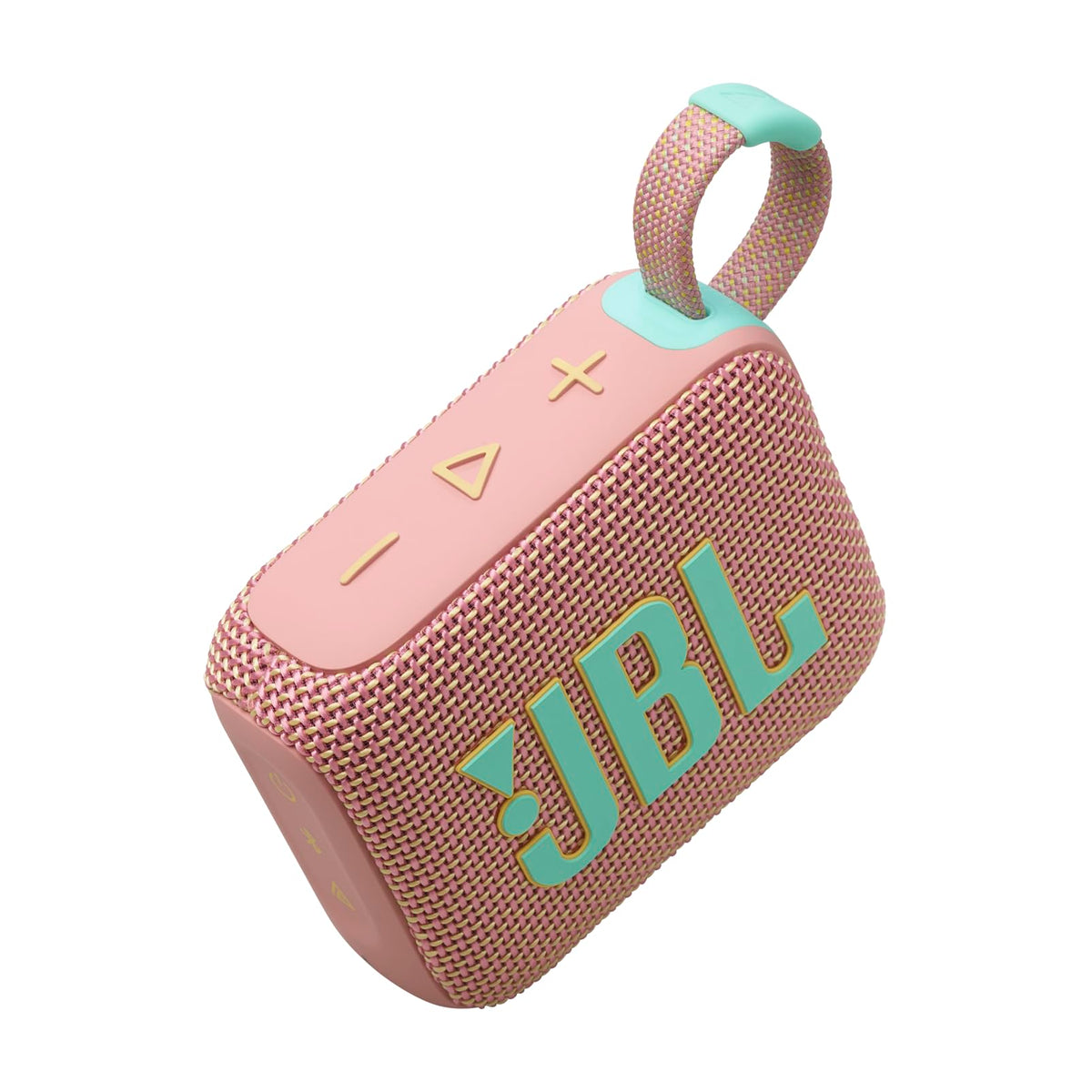 JBL Go 4 integrated loop and side detail highlighting secure attachment benefit