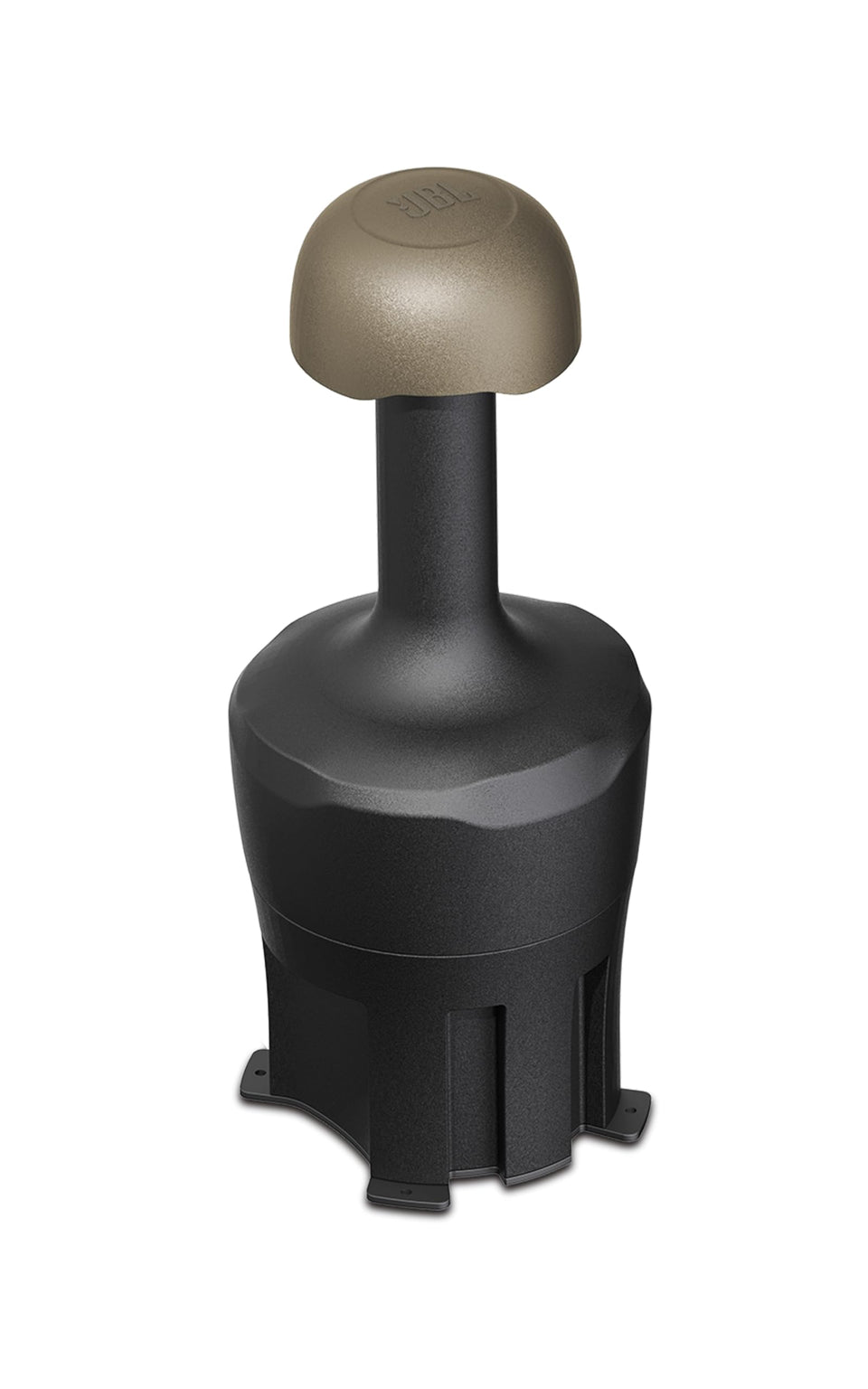JBL GSB12TN in-ground subwoofer installed in tan landscape for deep outdoor bass.