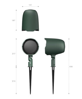 JBL GSF3GN 3-inch coax woofer and 0.8-inch tweeter deliver clear, full-range sound.