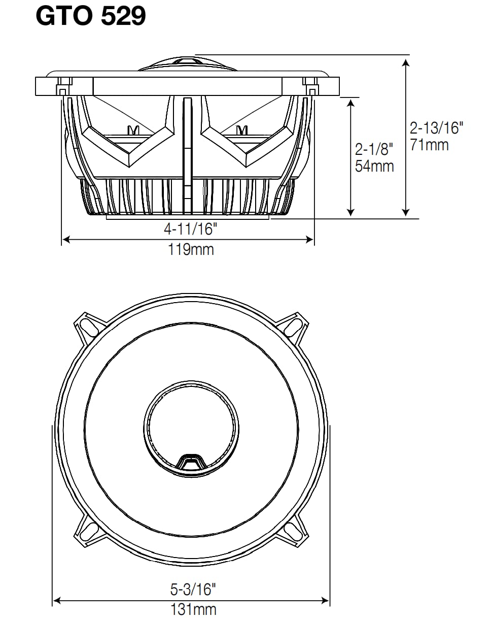 JBL GTO609C low-impedance three-ohm design maximizing available wattage