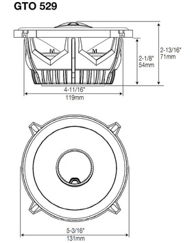 JBL GTO609C low-impedance three-ohm design maximizing available wattage