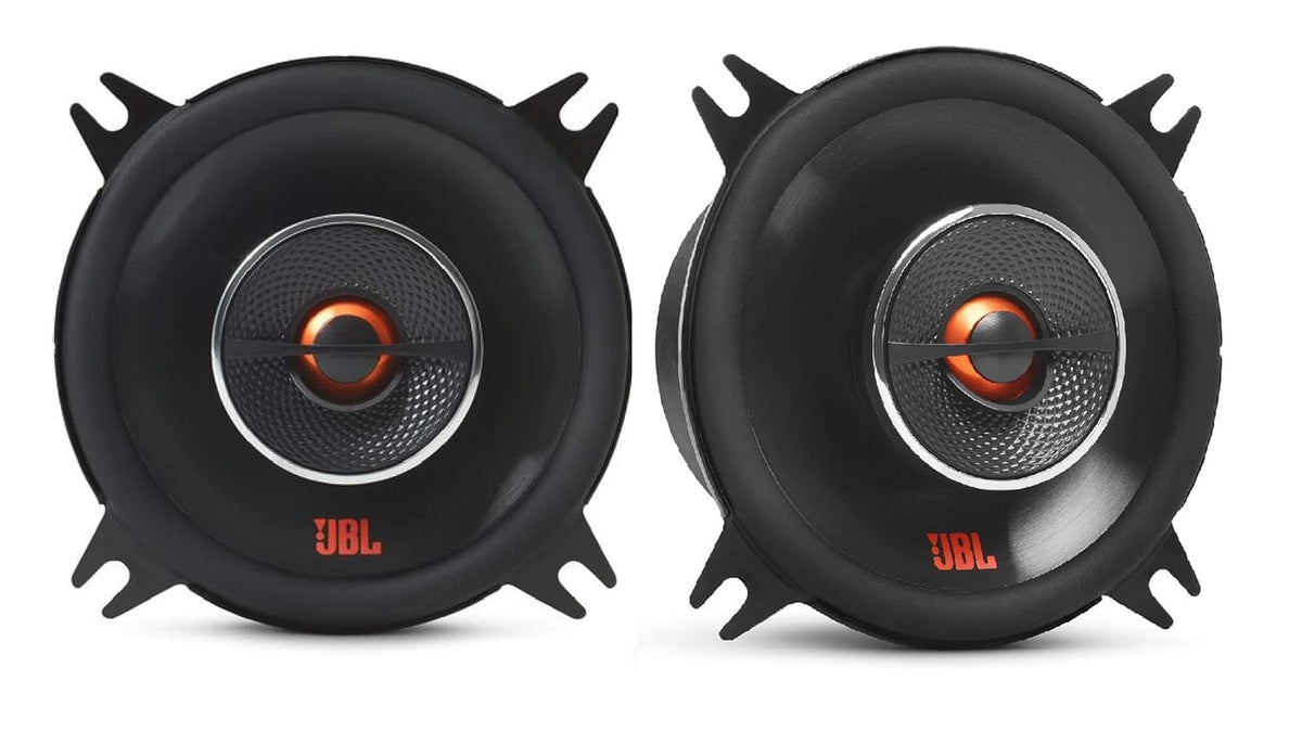 JBL GX428 front speaker view showing grille and design for improved clarity