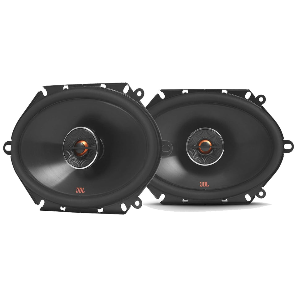 JBL GX8628 6x8 coaxial speaker pair delivering balanced sound for car audio