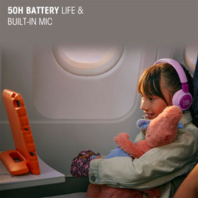 JBL Junior 320BT worn by a child during tablet learning for clear audio