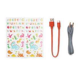 Sticker set and white headphones for personalization of JBL Junior 470NC