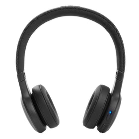 JBL Live 460NC earcup close-up highlighting 40mm driver detail and audio clarity