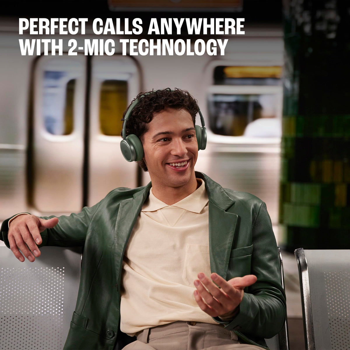 Long battery life supports hours of music and calls with or without ANC.