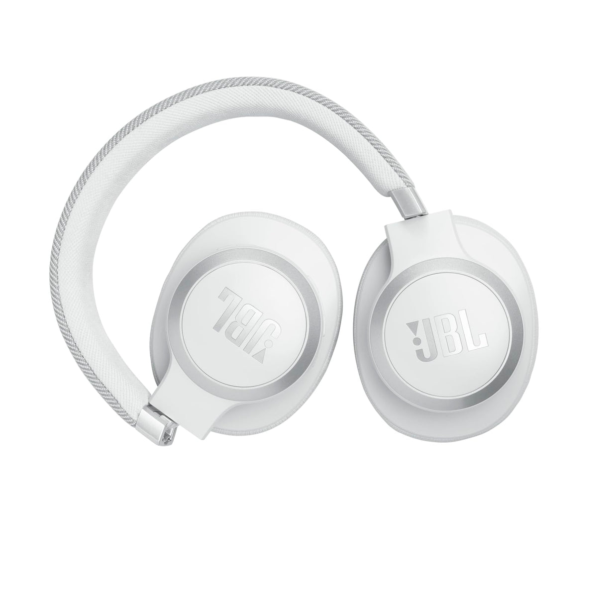 JBL Live 770NC headphones demonstrate active noise cancelling for focus.