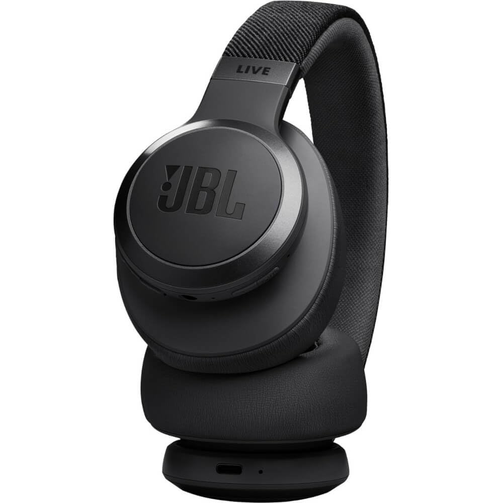 JBL Live 770NC renewed comfort-fit fabric headband reduces fatigue during extended use.