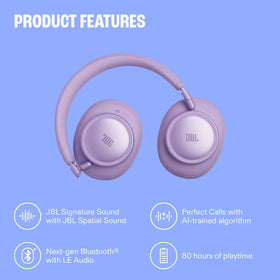 JBL Live 780NC LE Audio enables high-quality wireless streaming.