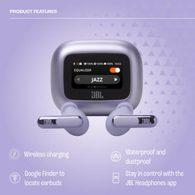 Smart Charging Case display enables app-free playback and volume control.