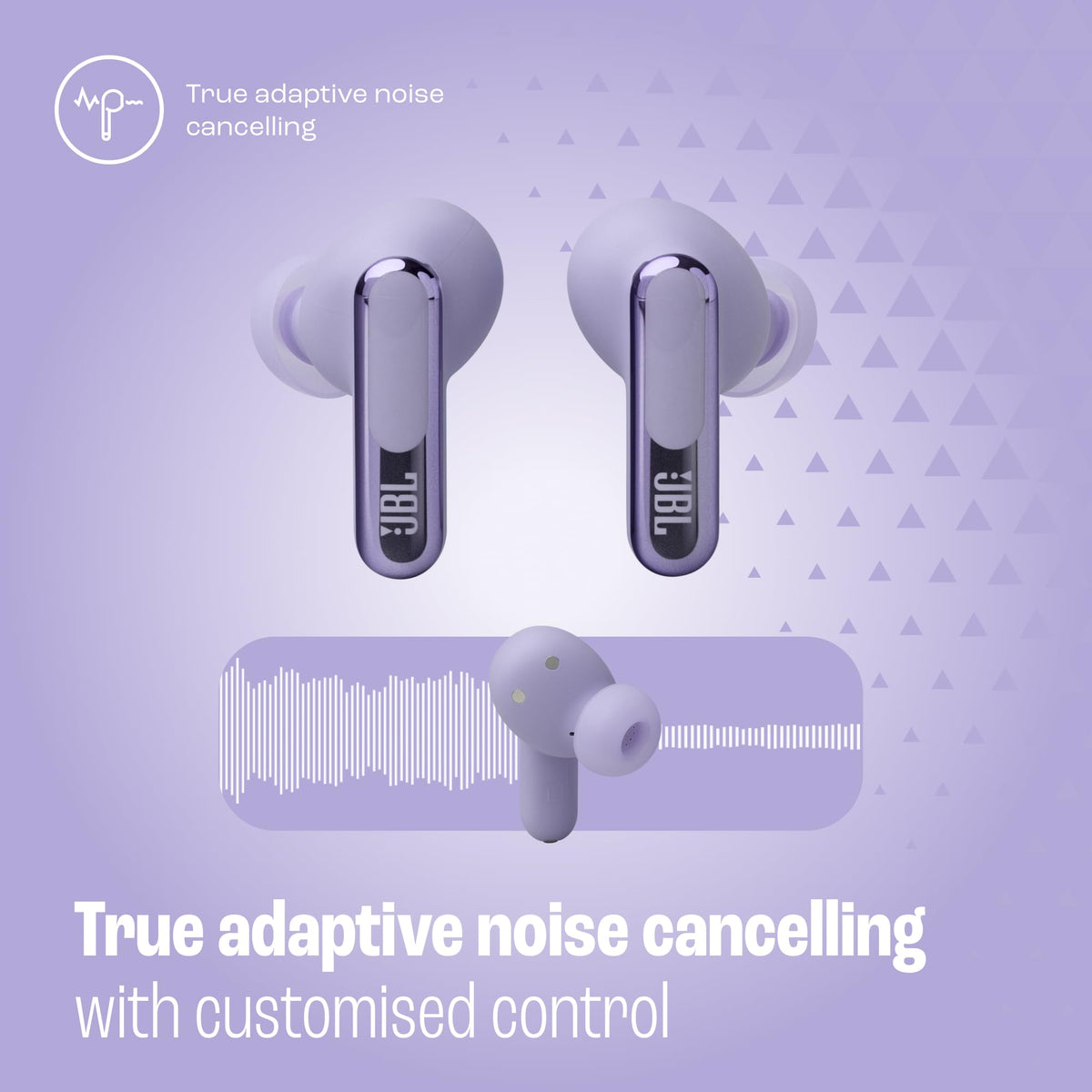 JBL Spatial Sound surrounds you for immersive listening.