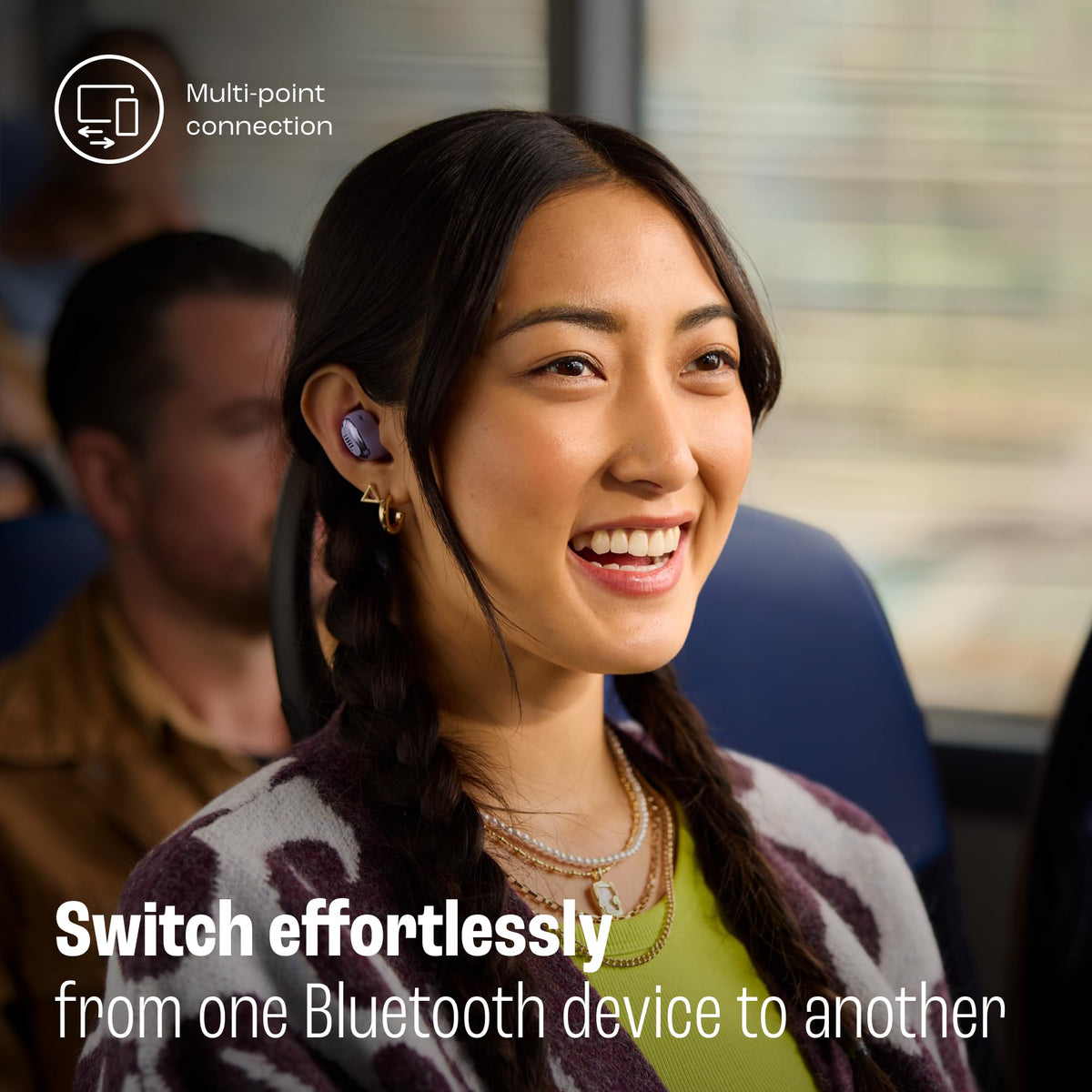 JBL Live Buds 3 support multi-point connection for seamless device switching.