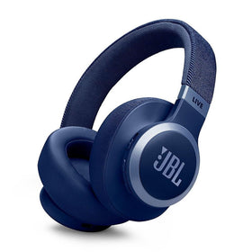 JBL Live 770NC front view showing sleek blue finish and compact comfort