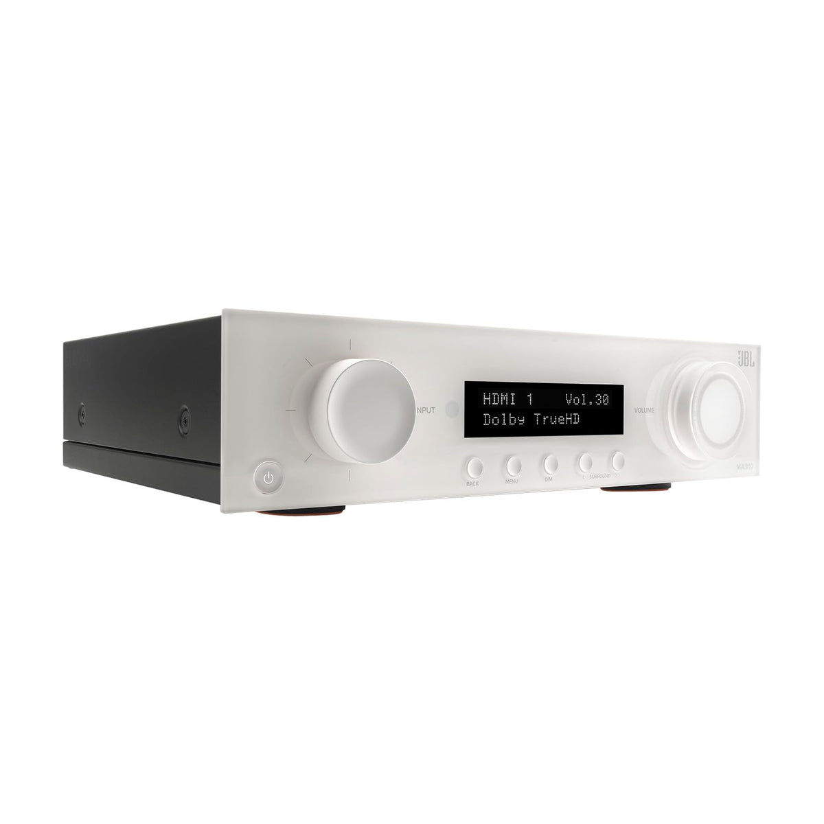 JBL MA310 Dolby DTS decode icon highlights immersive sound for movies.