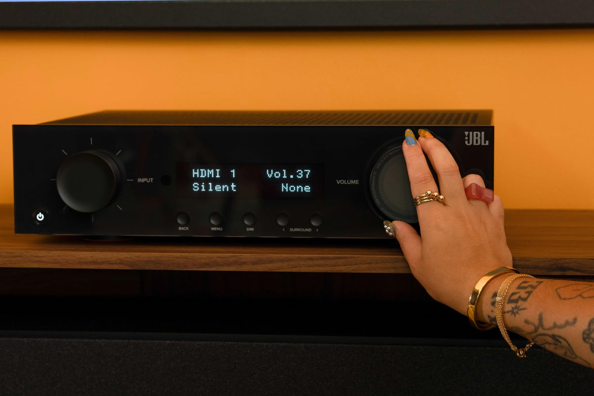 JBL MA510 compact black chassis suitable for media centers