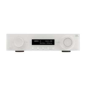 JBL MA710 back-panel ports enable easy HDMI connections and tidy wiring for a clean media space.