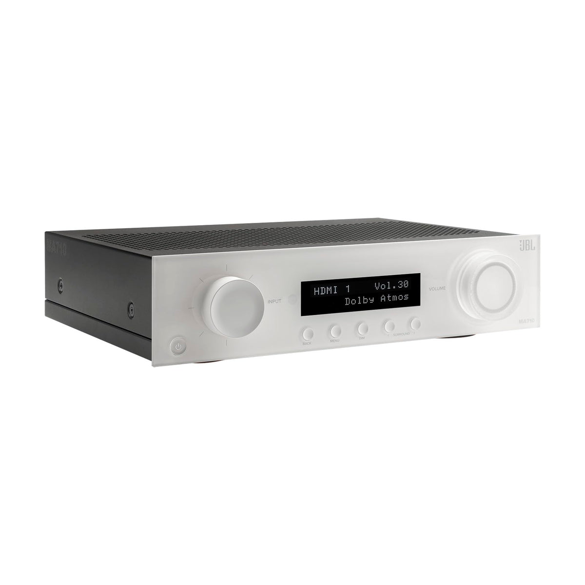 JBL MA710 seven-channel amplification delivers clean power to each channel for immersive audio.