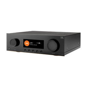JBL MA7100HP front panel with controls and status indicators for quick setup.