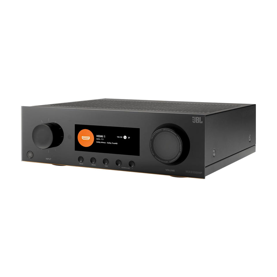 JBL MA9100HP front panel with knobs and display for quick access