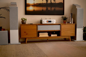 JBL MA9100HP living room setup illustrating integrated home theater and music