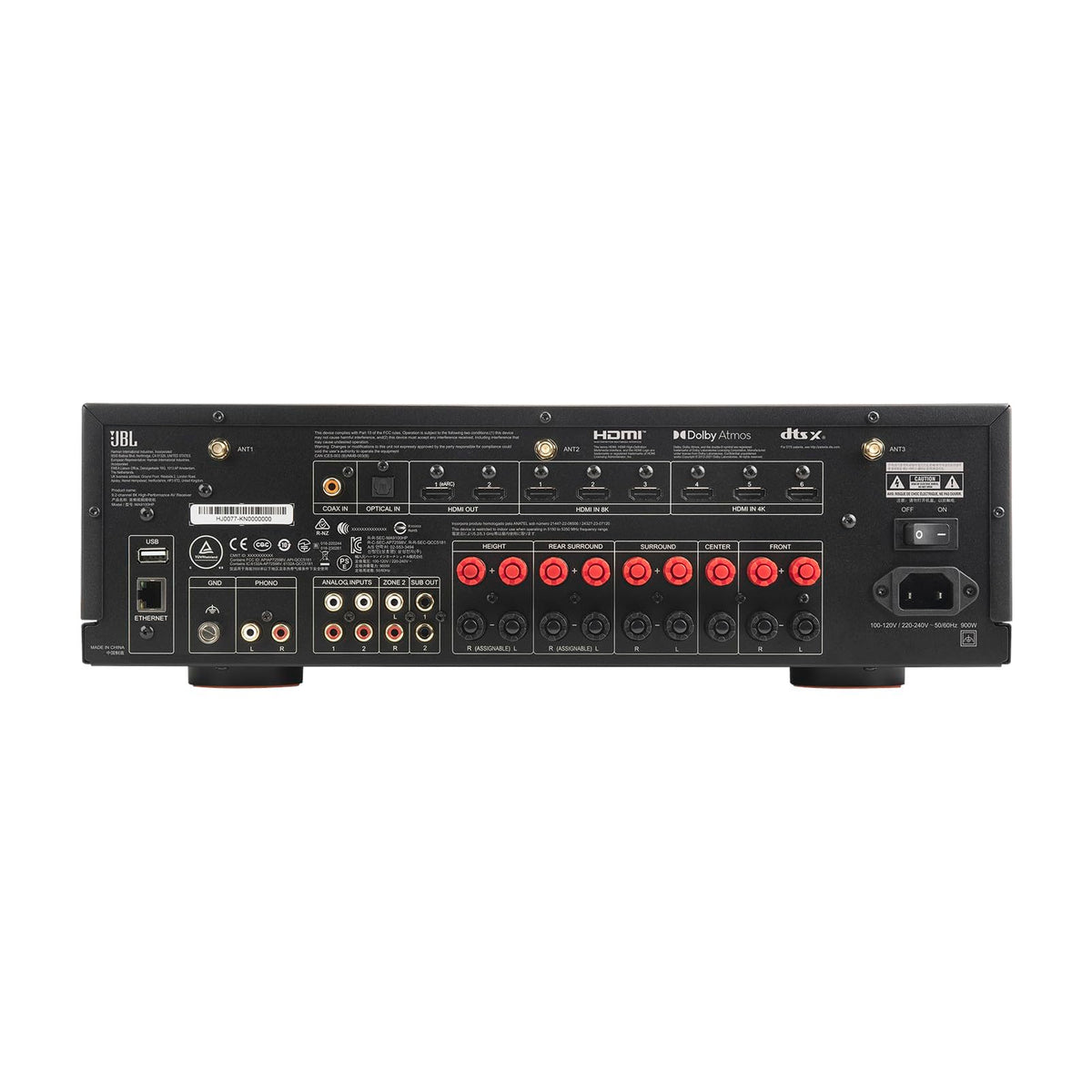 JBL MA9100HP phono input enables turntable connection for vinyl listening