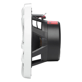 JBL marine speaker white cone-and-tweeter detail highlighting balanced sound.