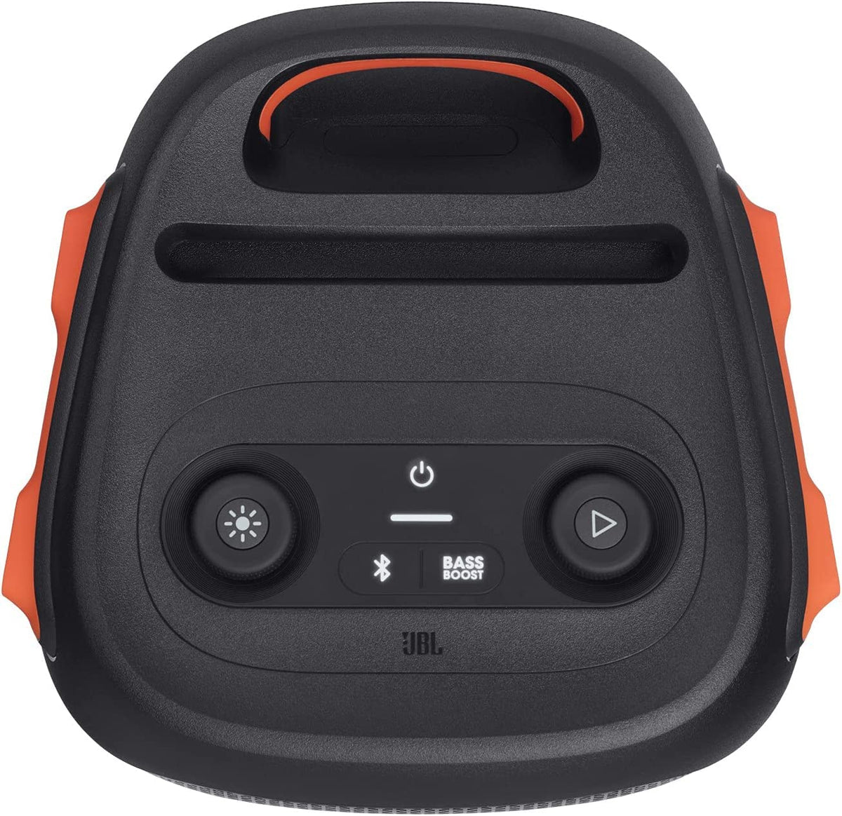 JBL PartyBox 110 battery and carry handle enabling easy transport