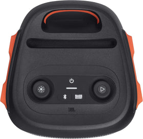 JBL PartyBox 110 battery and carry handle enabling easy transport
