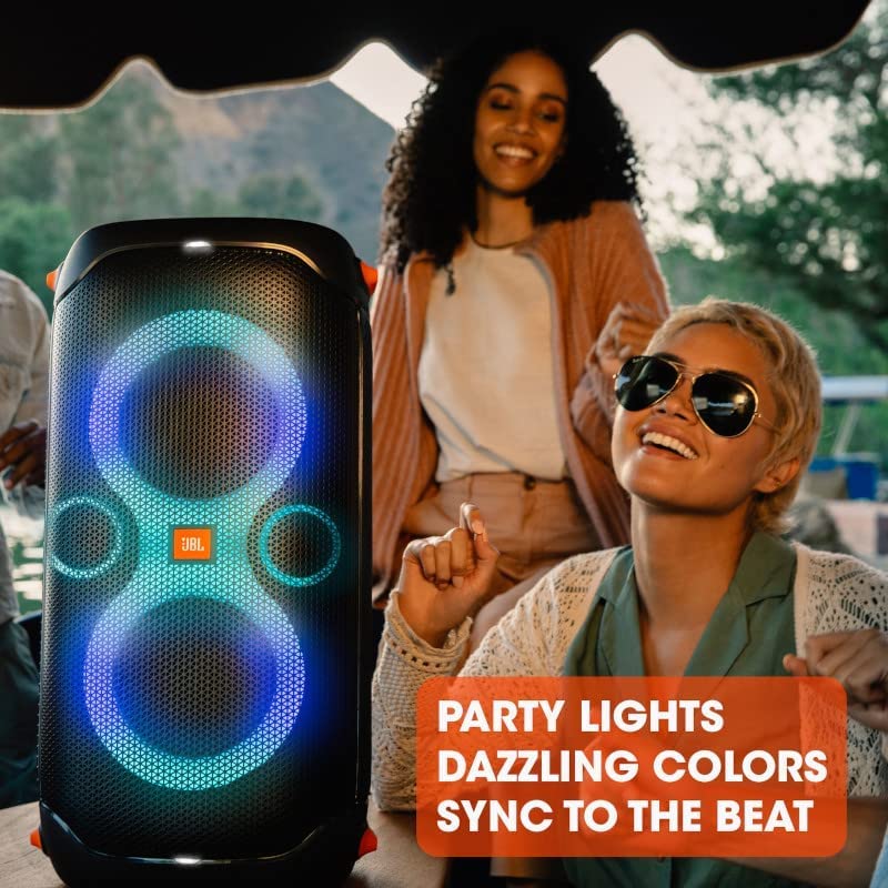 JBL PartyBox 110 dynamic light patterns enhance the party vibe