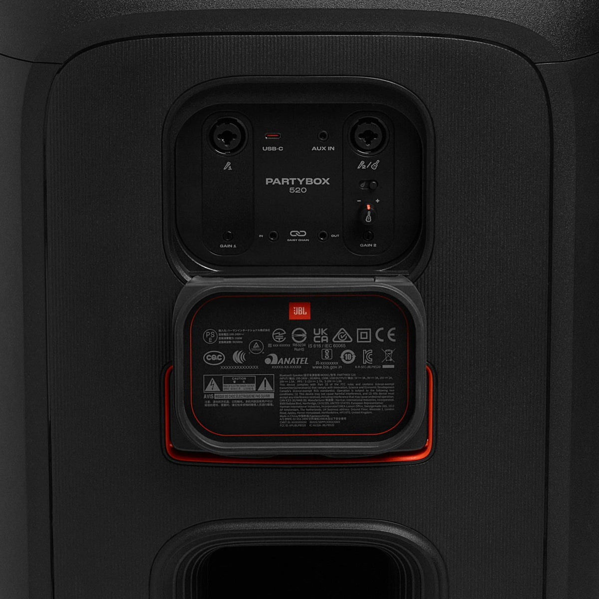 JBL PartyBox 520 app control for music and light show