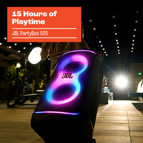 JBL PartyBox 520 Auracast connection enables multi-speaker setups