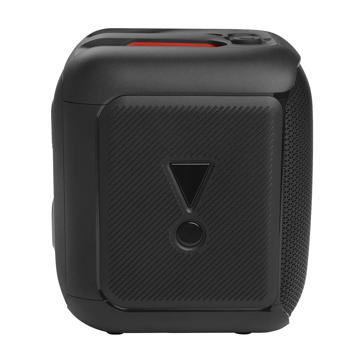 Shoulder strap and compact form boost portability to events.