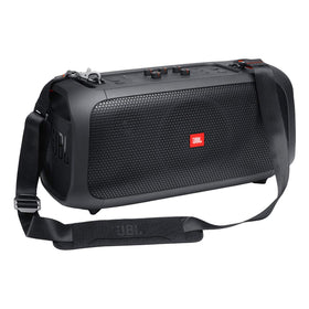 JBL PartyBox On-The-Go side view with built-in bottle opener for refreshments.