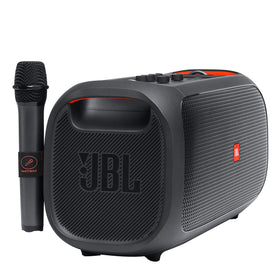 JBL PartyBox On-The-Go top panel displaying connectivity options for quick pairing.