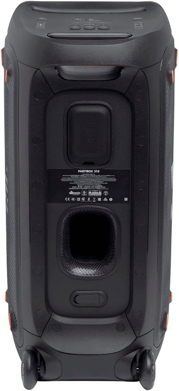 JBL PartyBox 310 shows 18 hours of playback on a full charge