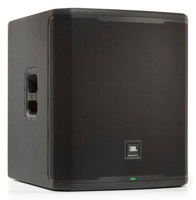 JBL PRX918XLF side view emphasizing portable design for on-the-road gigs