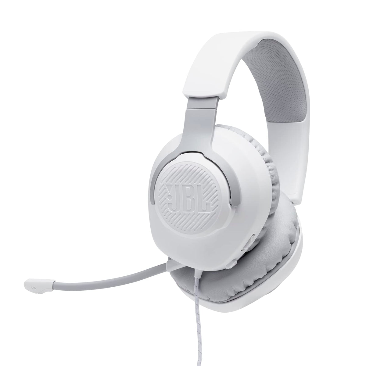 JBL Quantum 100 front view showing headset and clear gaming sound
