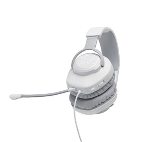 JBL Quantum 100 branding and label close-up showing product authenticity