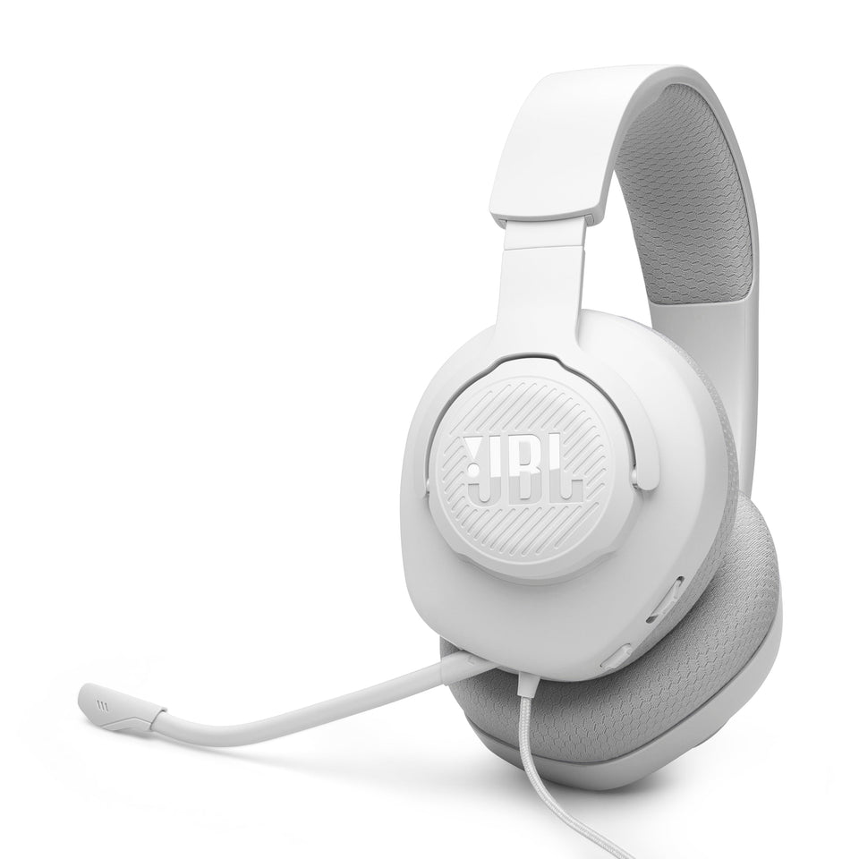 JBL headset front angle showing clean design and clear game immersion benefit